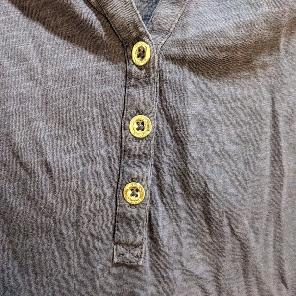 Lilly Pulitzer navy blue tank top with gold buttons women's size extra small - Picture 3 of 5